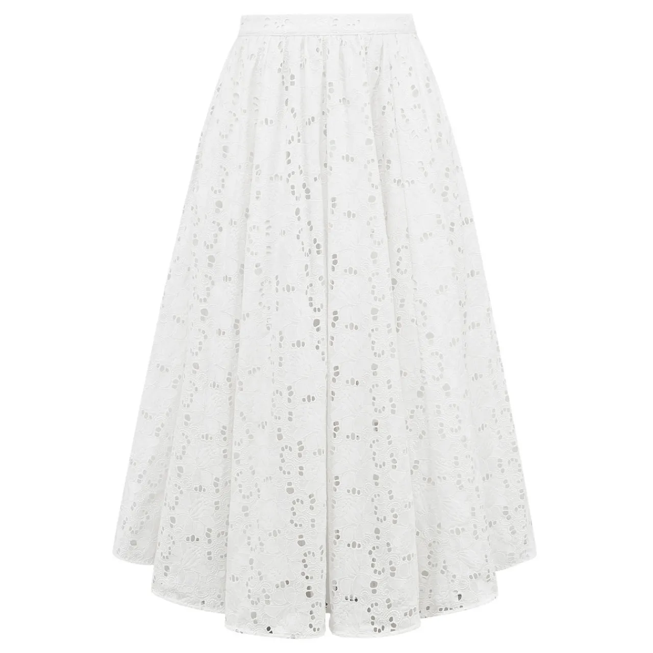 Discount Francine Broderie Anglais Flared Skirt Women Skirts