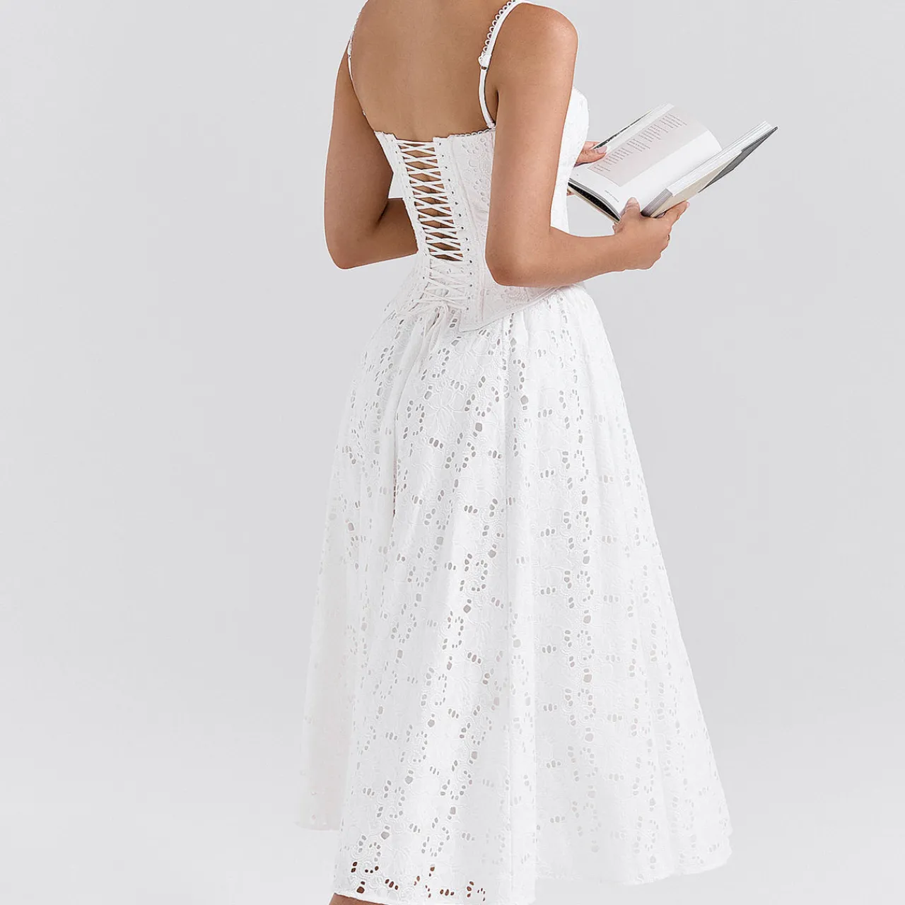 Discount Francine Broderie Anglais Flared Skirt Women Skirts
