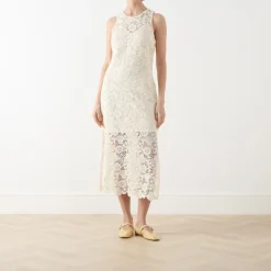 Hot Francis Embroidered Slip Dress Women Dresses