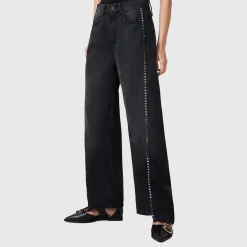 Outlet Frankie Studded Wide Leg Jeans Women Denim