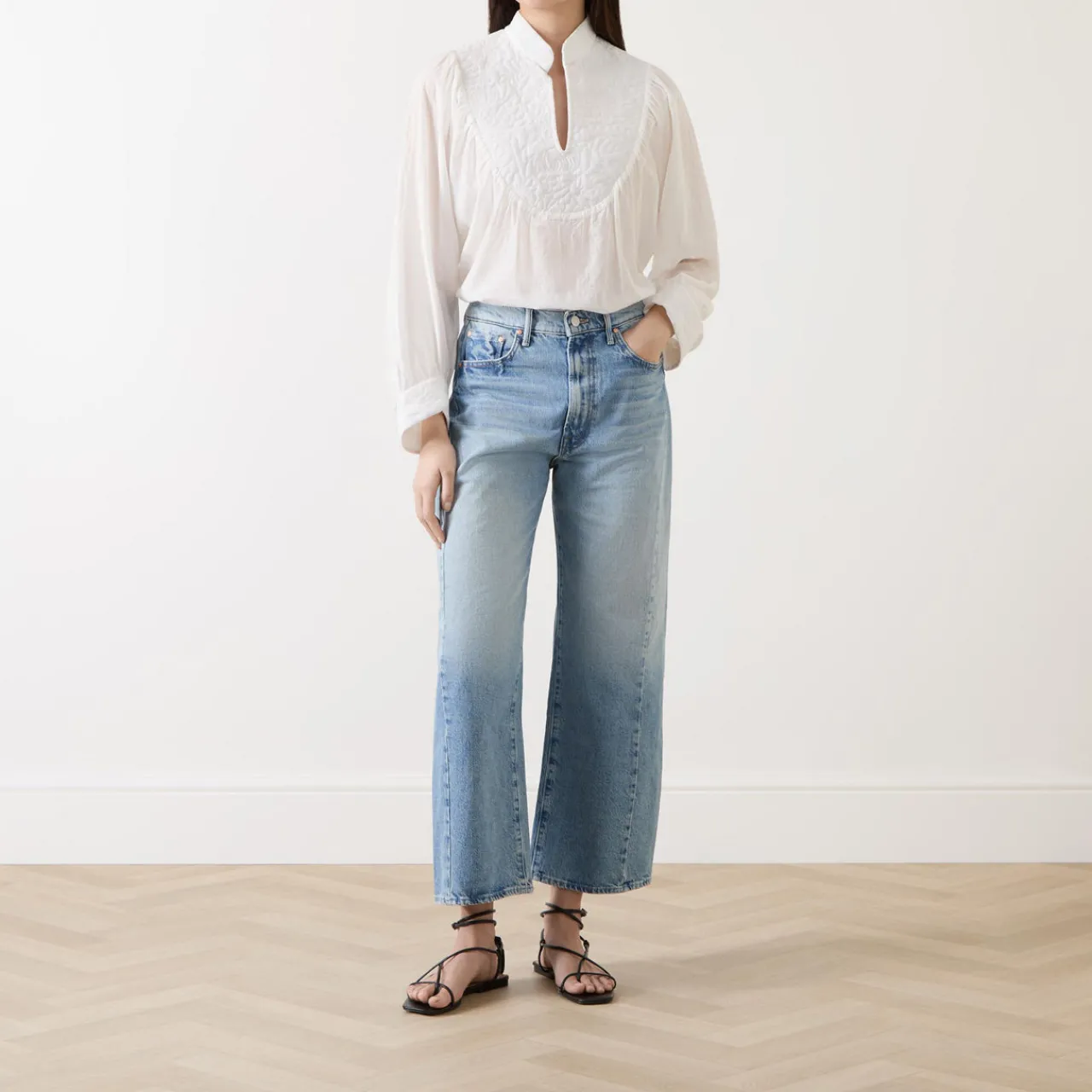 Online Frantz Jacquard Blouse Women Tops