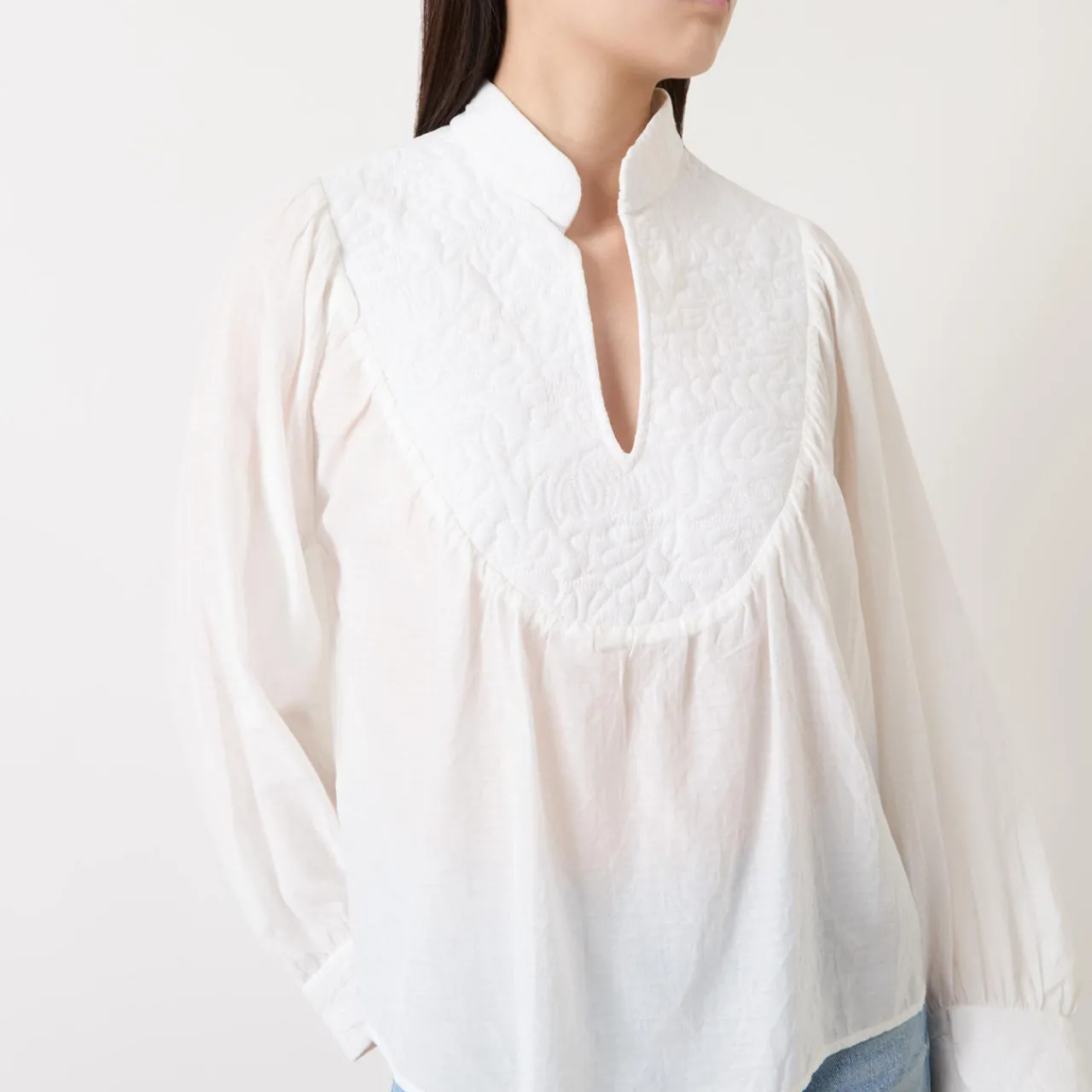 Online Frantz Jacquard Blouse Women Tops