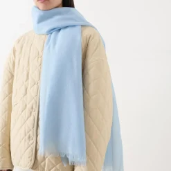 Hot Frayed Logo Scarf Women Scarves