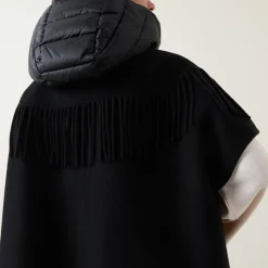 Hot Fringe Hybrid Cape Women Coats & Jackets