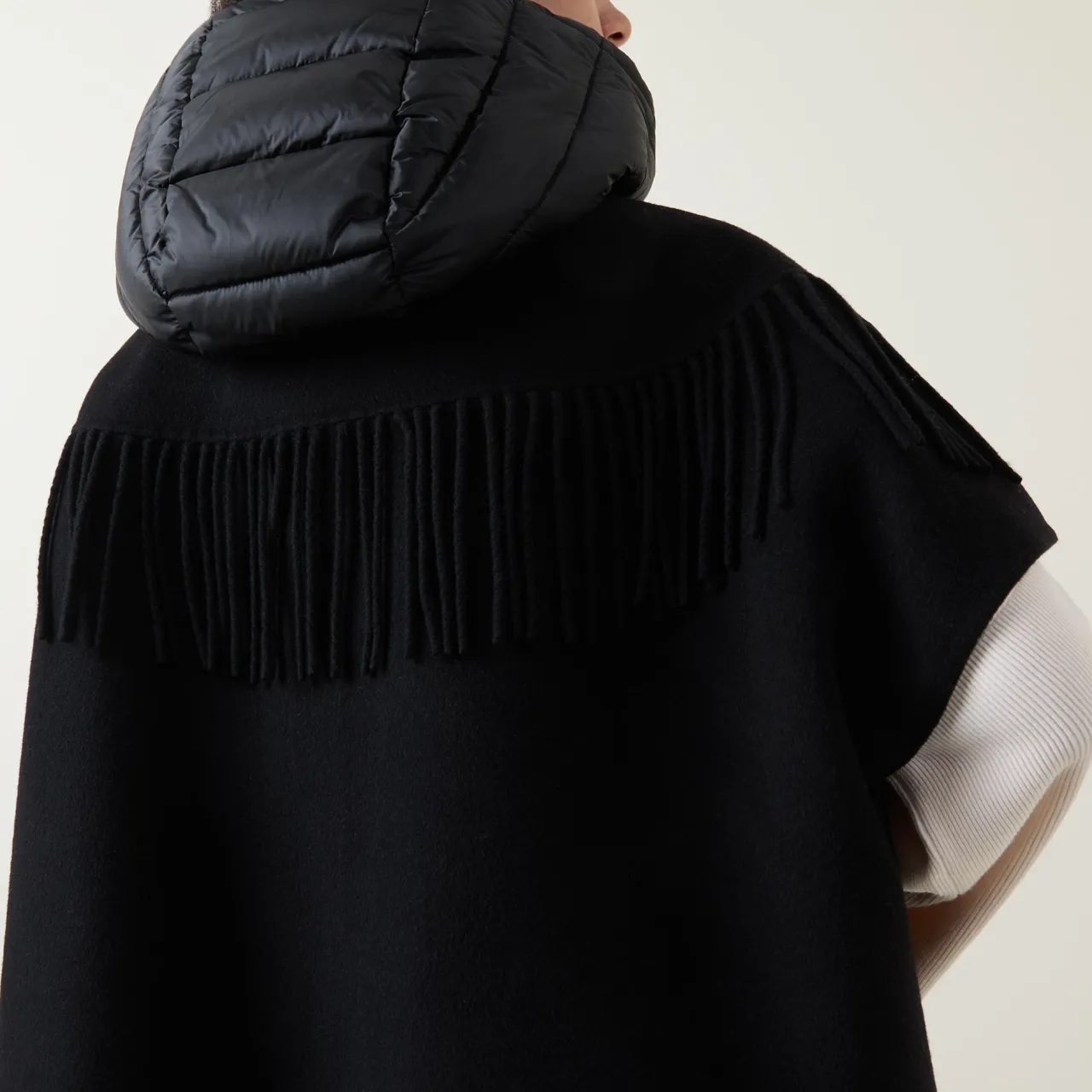 Hot Fringe Hybrid Cape Women Coats & Jackets