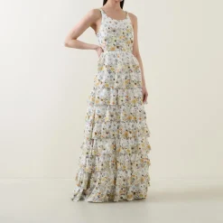 Best Fruma Silk Floral Tiered Dress Women Dresses|Mother Of The Bride
