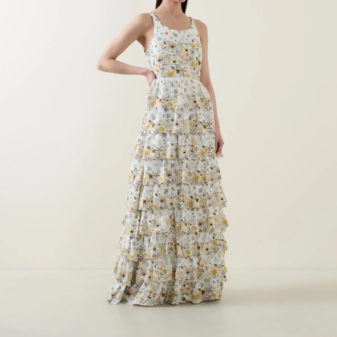 Best Fruma Silk Floral Tiered Dress Women Dresses|Mother Of The Bride
