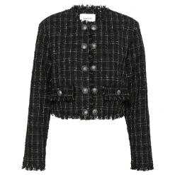 Online Gaelly Cropped Check Jacket Women Coats & Jackets
