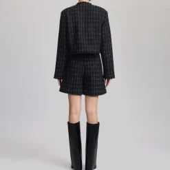 Online Gaelly Cropped Check Jacket Women Coats & Jackets