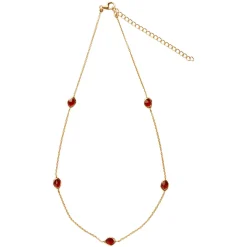 Hot Garnet Stepping Stone Necklace Women Necklaces
