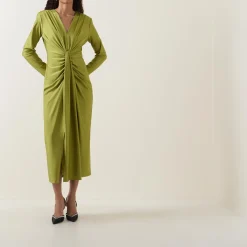Best Gathered Draped Fitted Dress Women Dresses|Mother Of The Bride