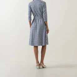 Discount Geometric Belted Dress Women Dresses