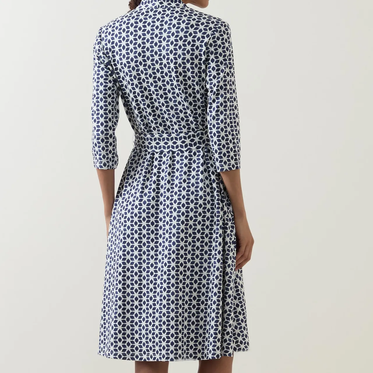 Discount Geometric Belted Dress Women Dresses
