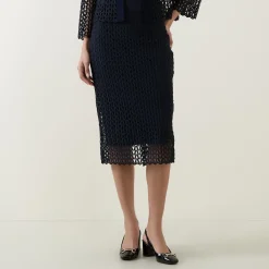 Geometric High-Waist Pencil Skirt Women Skirts