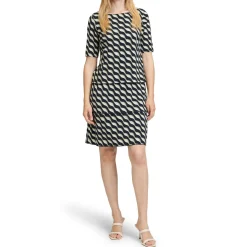 Geometric Tiered Dress Women Dresses