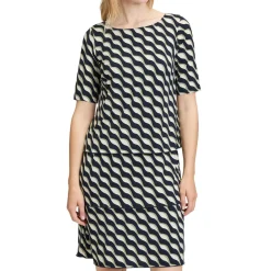 Geometric Tiered Dress Women Dresses