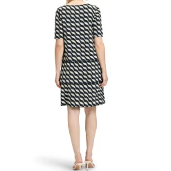Geometric Tiered Dress Women Dresses