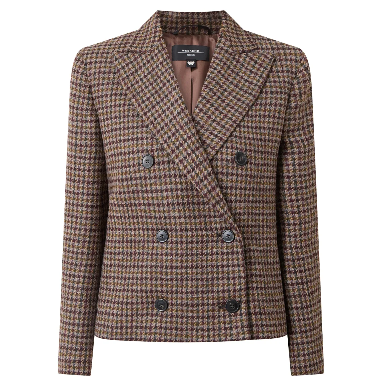 Clearance Gerusia Double-Breasted Check Blazer Women Coats & Jackets