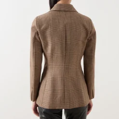 Best Glauco Check Single-Breasted Blazer Women Coats & Jackets