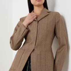 Best Glauco Check Single-Breasted Blazer Women Coats & Jackets
