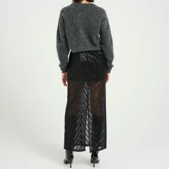 Glira Sequin Embellished Flared Skirt Women Skirts
