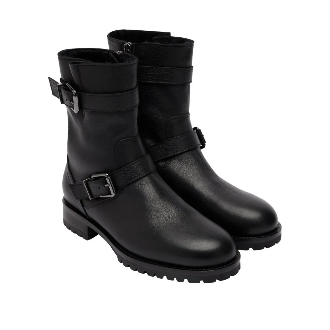 Outlet Glory Faux Fur Biker Boots Women Boots