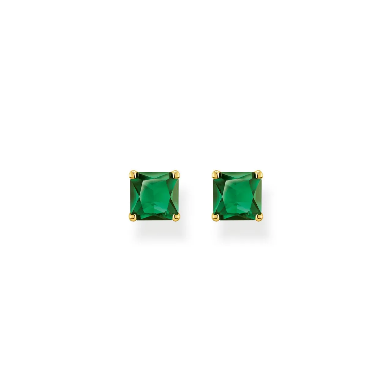 Online Gold Classic Green Cubic Zirconia Stud Earrings Women Earrings