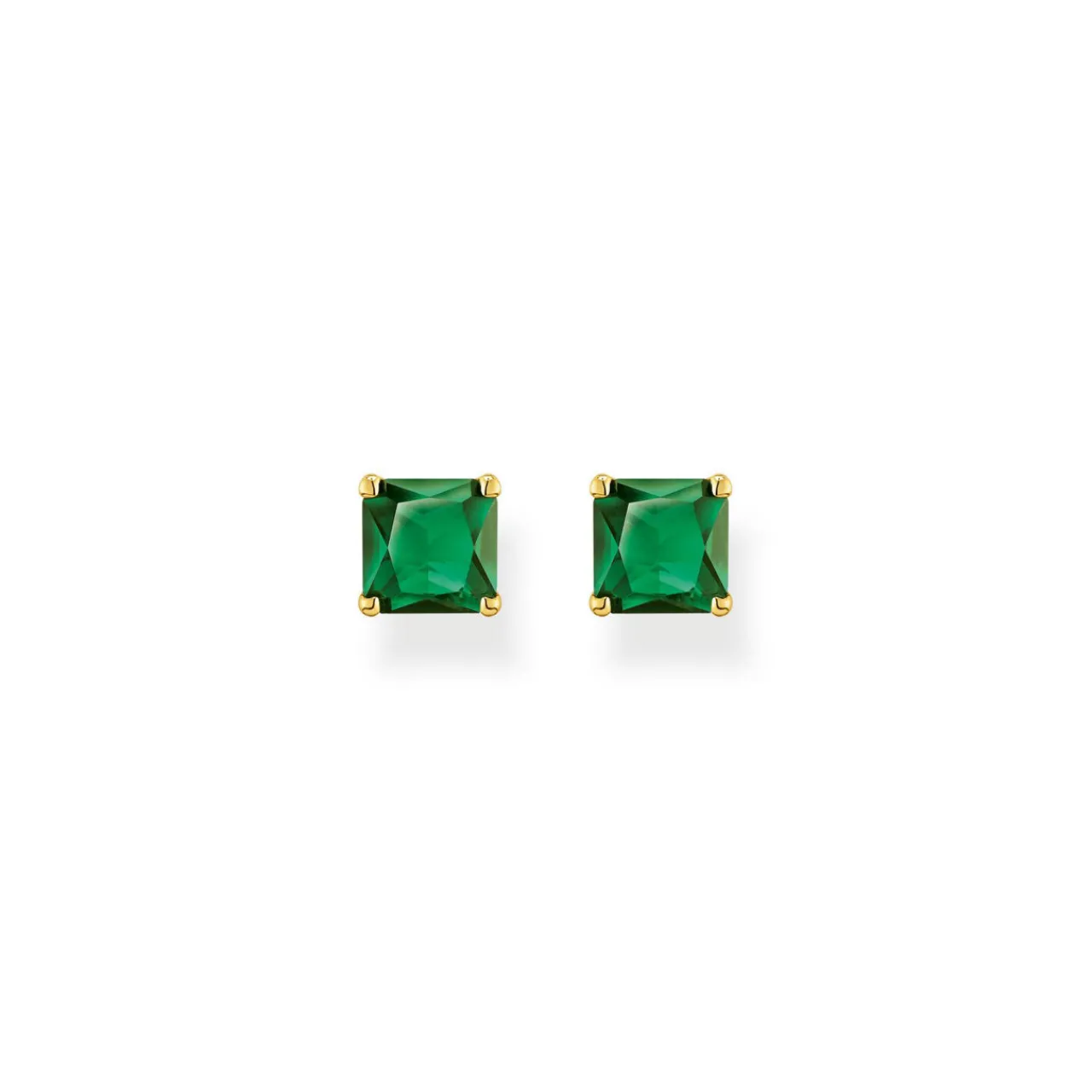 Online Gold Classic Green Cubic Zirconia Stud Earrings Women Earrings