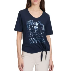 Hot Graphic Drawstring T-Shirt Women Tops