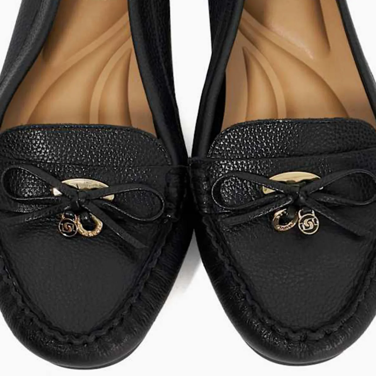 Clearance Grovers Wide-Fit Leather Moccasins Women Flats