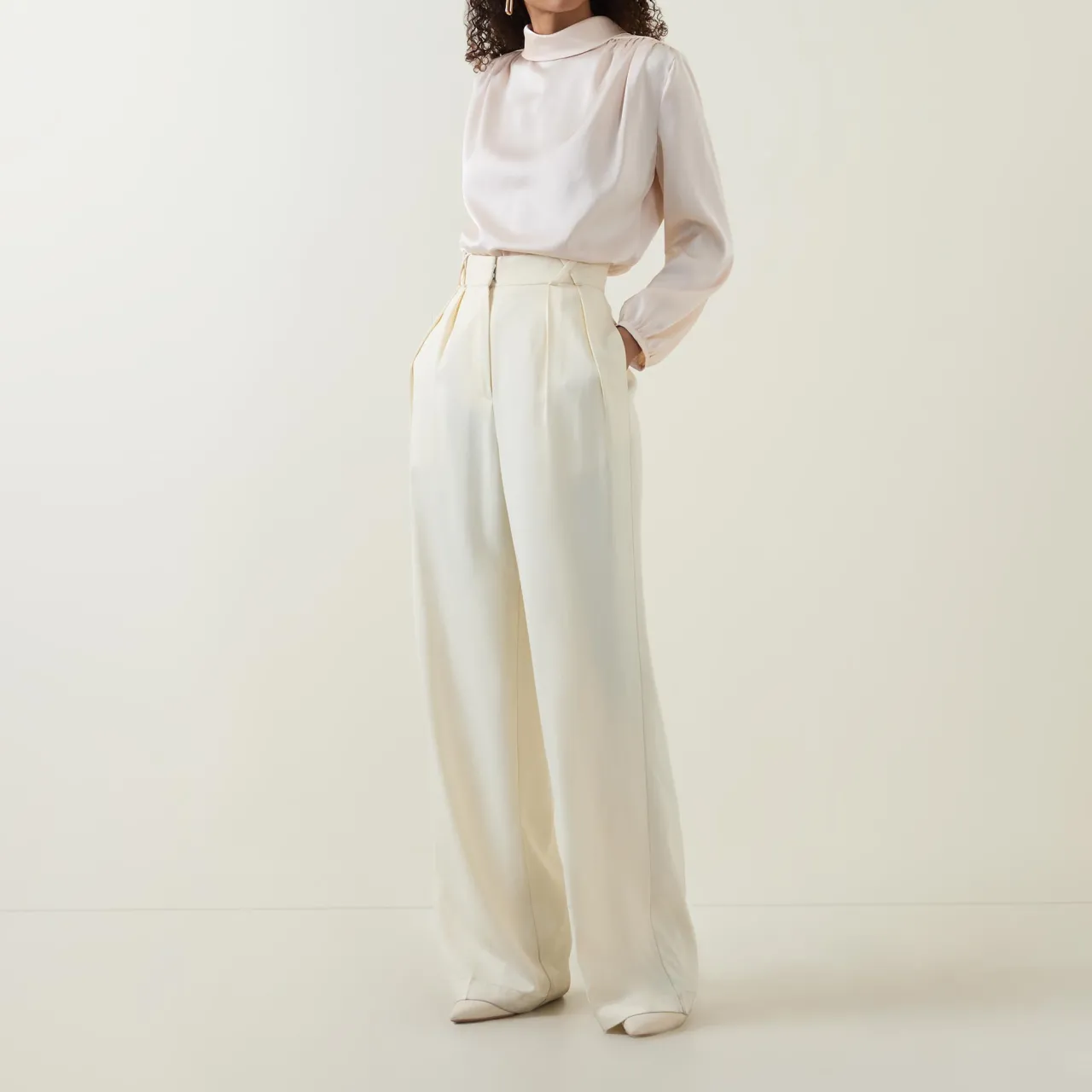 Best Gwyneth Blouson-Sleeve Blouse Women Tops