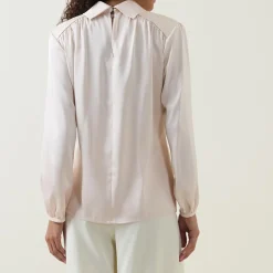Best Gwyneth Blouson-Sleeve Blouse Women Tops