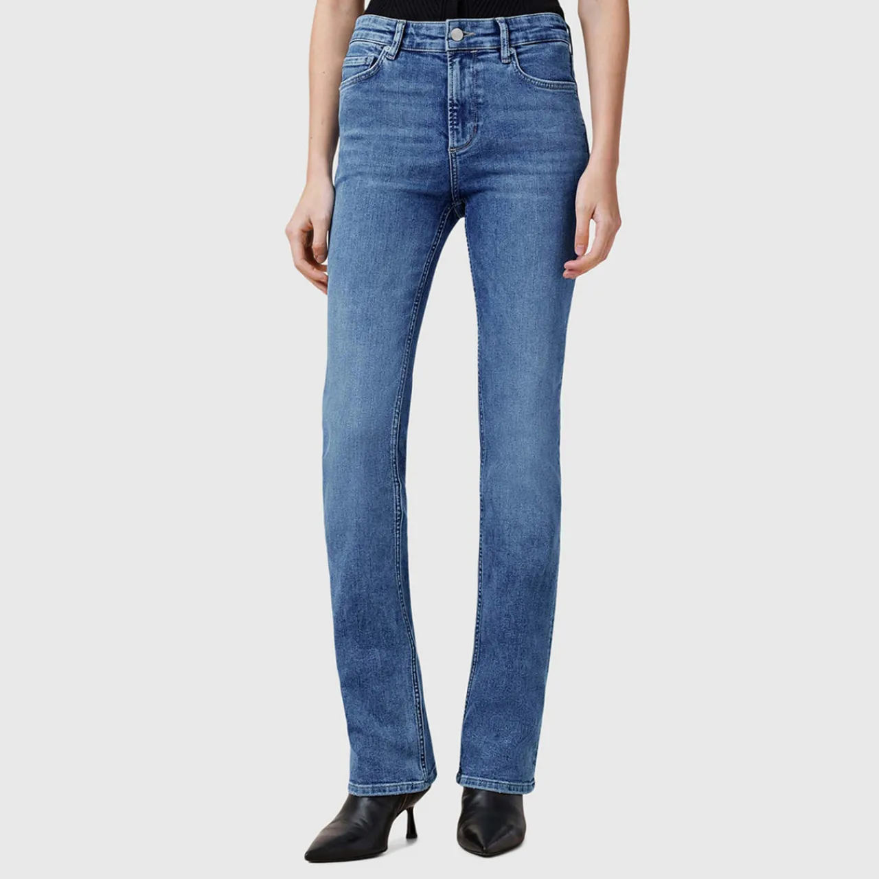 Discount Haldan Mid-Rise Slim Bootcut Jeans Women Denim
