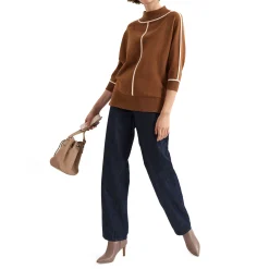 Clearance Hallie Tipped Sweater Women Sweaters & Cardigans