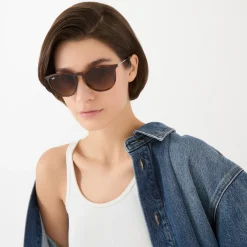 Outlet Havana Erika Pilot Patterned Sunglasses  Brown Women Sunglasses