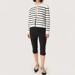New Haven Striped Tie Front Cardigan Women Sweaters & Cardigans