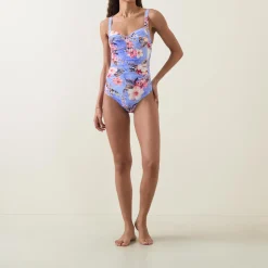Sale Hawaii Ruched Floral Swimsuit Women Swimwear & Beachwear