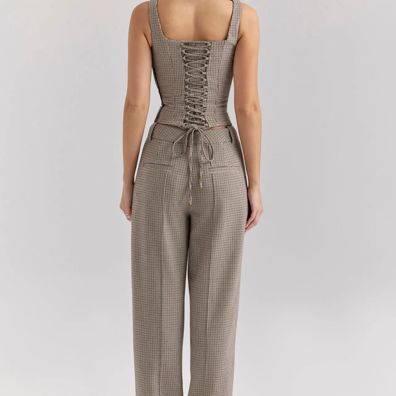 Best Hayden Puppytooth High-Waist Trousers Women Trousers & Shorts