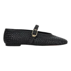 Sale Headline Leather Woven Mary Jane Ballet Flats Women Flats