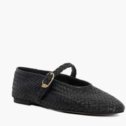 Sale Headline Leather Woven Mary Jane Ballet Flats Women Flats
