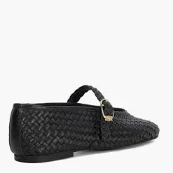 Sale Headline Leather Woven Mary Jane Ballet Flats Women Flats