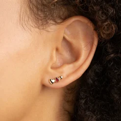 Best Heart Climber Stud Earrings Women Earrings
