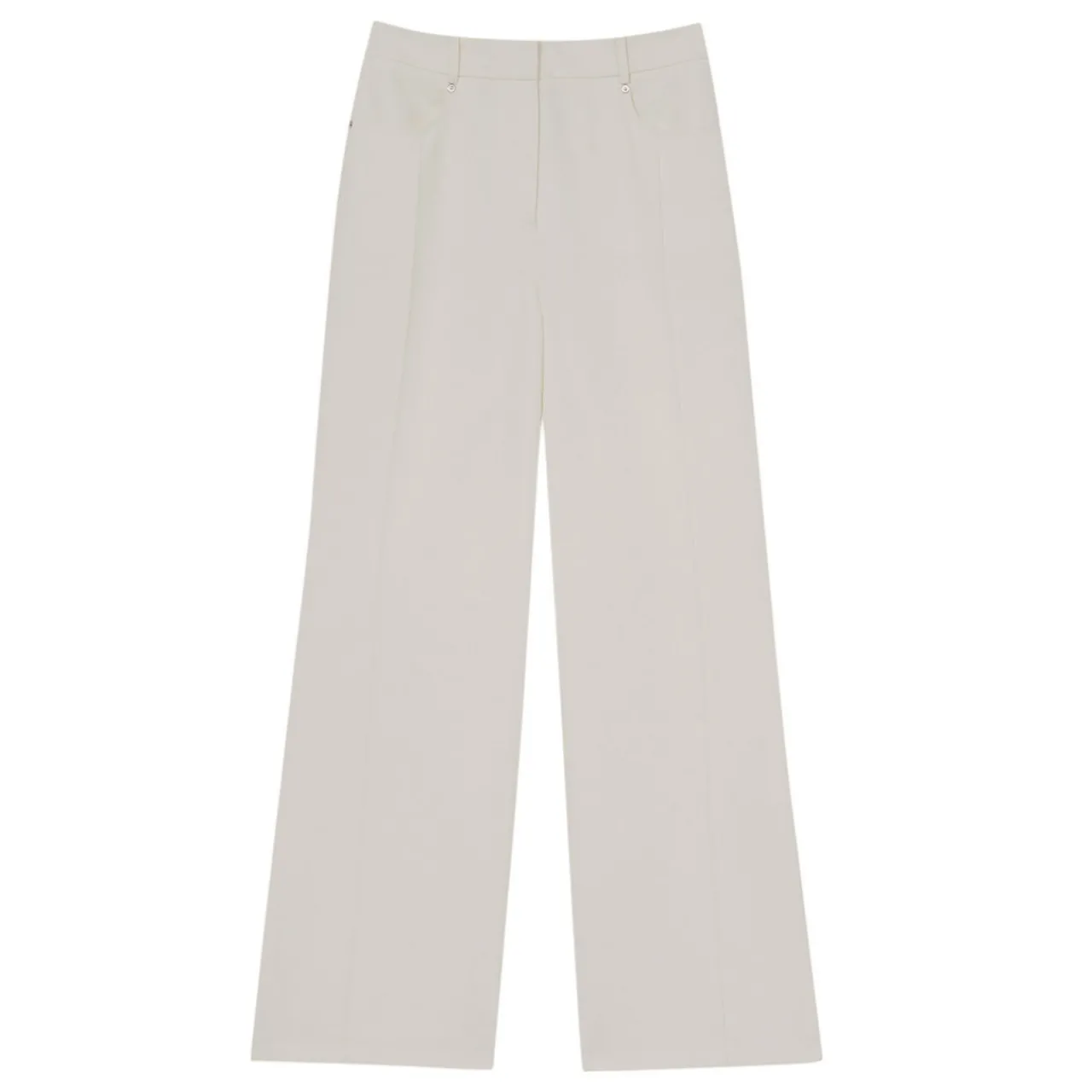 Discount Heather Palazzo Mid-Rise Wide Leg Trousers Women Trousers & Shorts