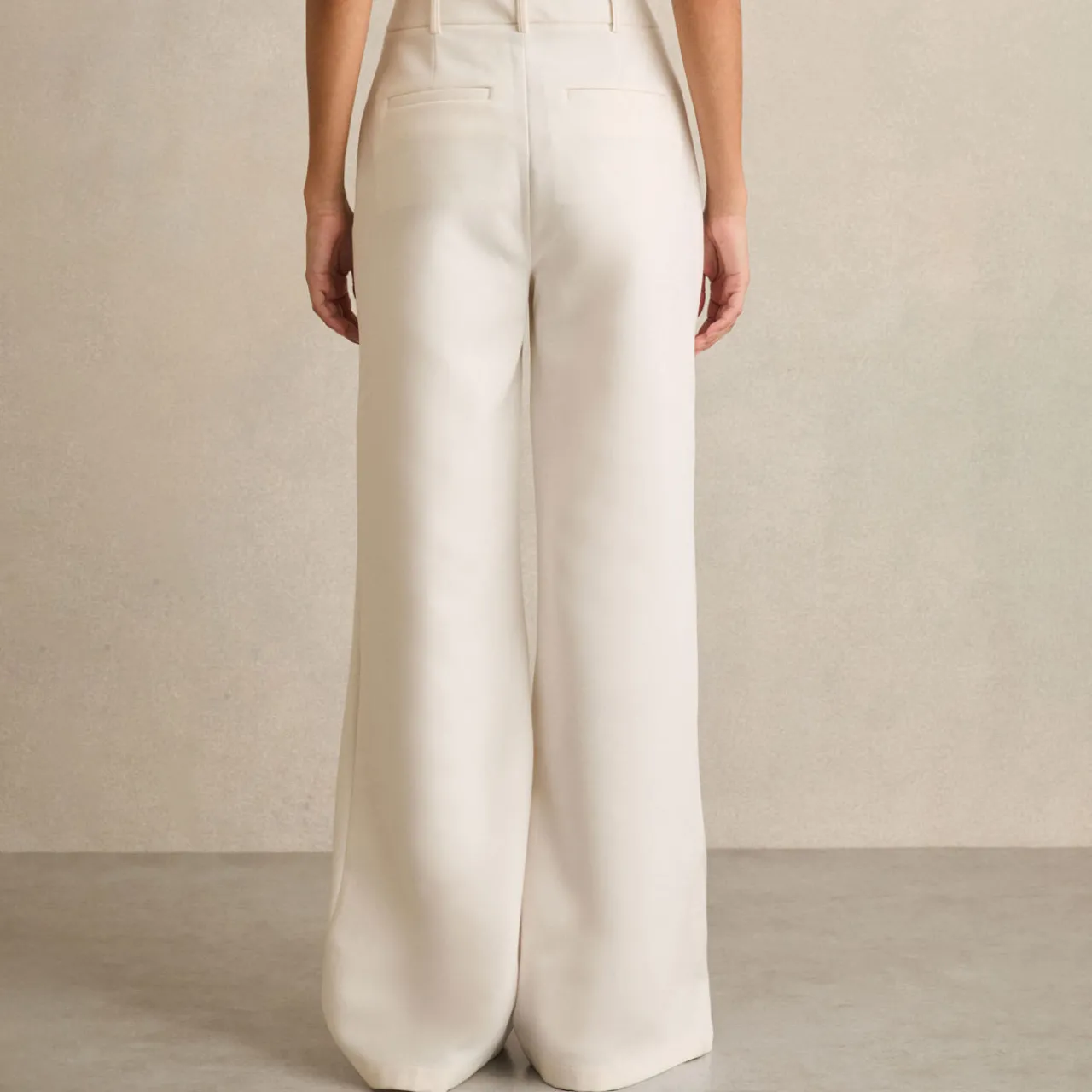 Discount Heather Palazzo Mid-Rise Wide Leg Trousers Women Trousers & Shorts