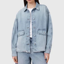 Sale Hettie Oversized Denim Shacket Women Coats & Jackets