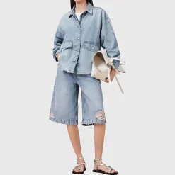 Sale Hettie Oversized Denim Shacket Women Coats & Jackets