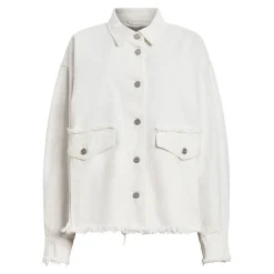 New Hettie Raw Hem Denim Jacket Women Coats & Jackets