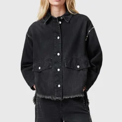Online Hettie Studded Raw Edge Jacket Women Coats & Jackets