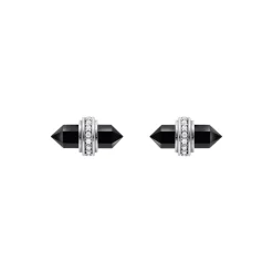 Hot Hexagonal-Shaped Onyx Stud Earrings Women Earrings