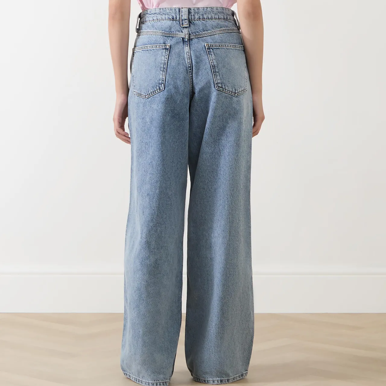 Best Higg Rhinestone Wide Leg Jeans Women Denim